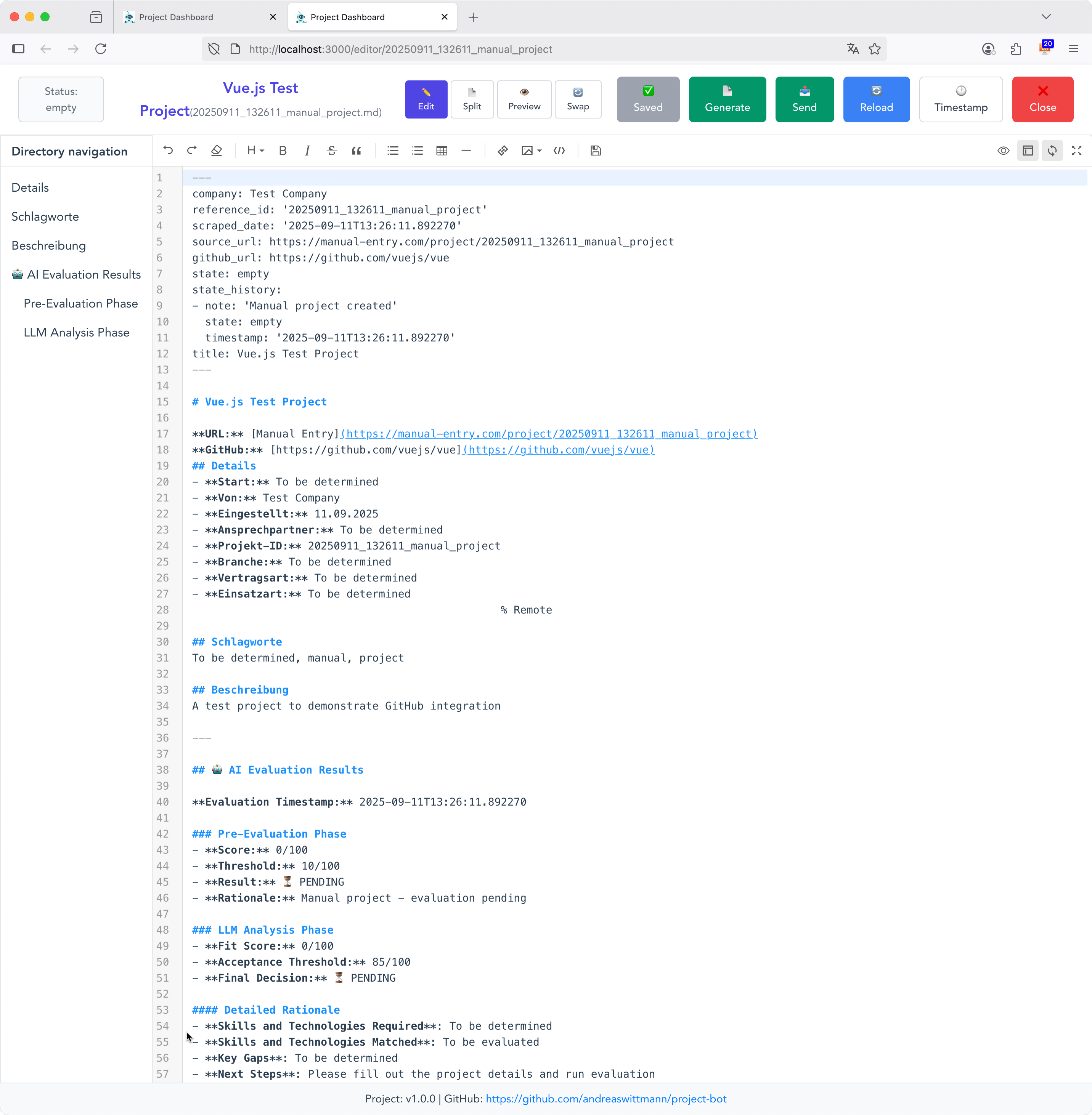Application Editor
